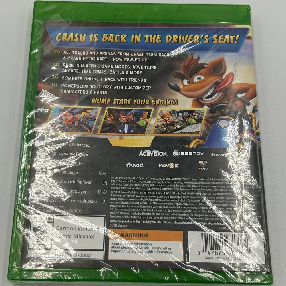 Activision Crash Team Racing Nitro-Fueled Xbox One New Sealed Racing Game